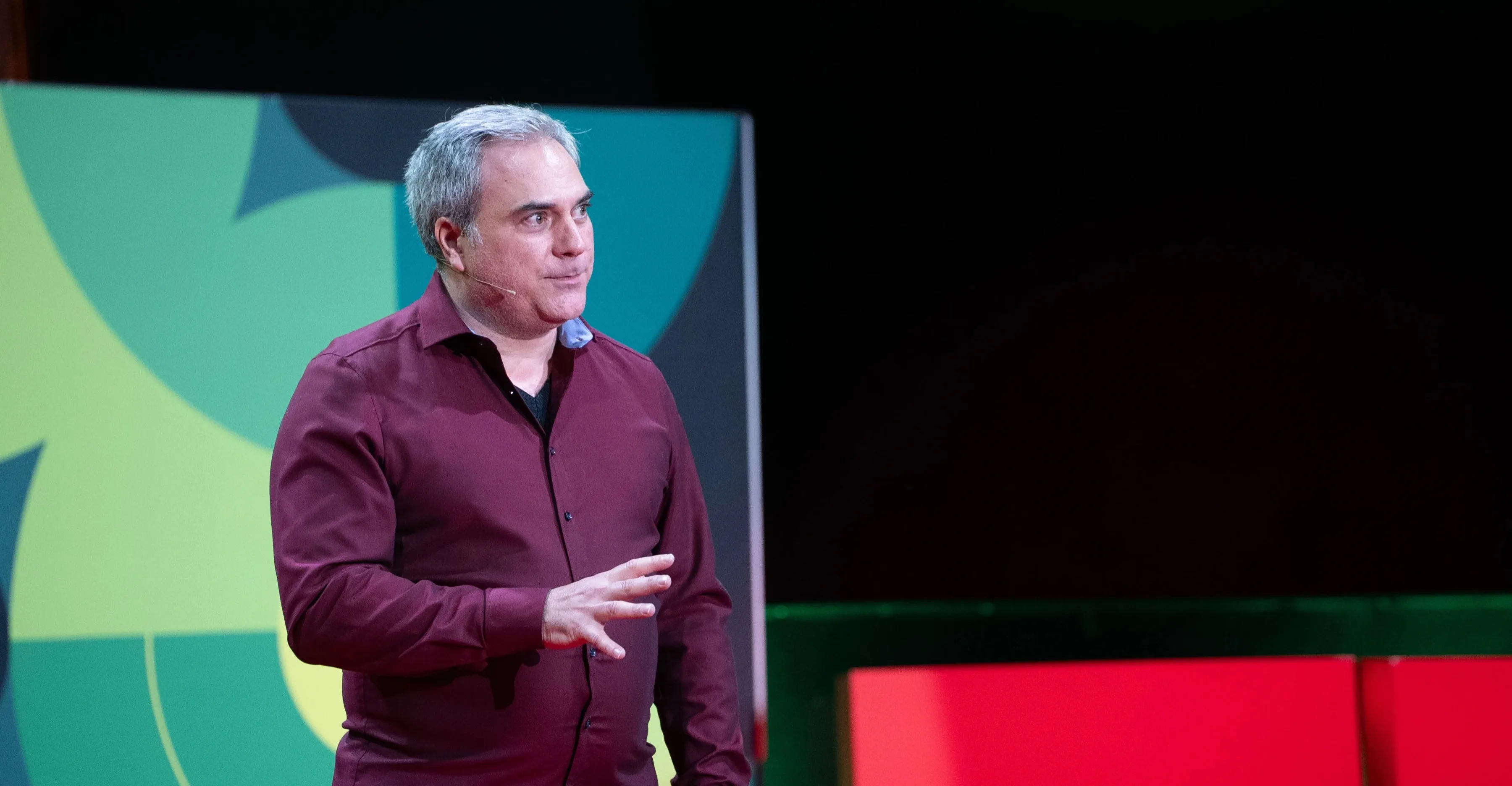 Damien Gauthier on stage at TEDxLausanne 2026