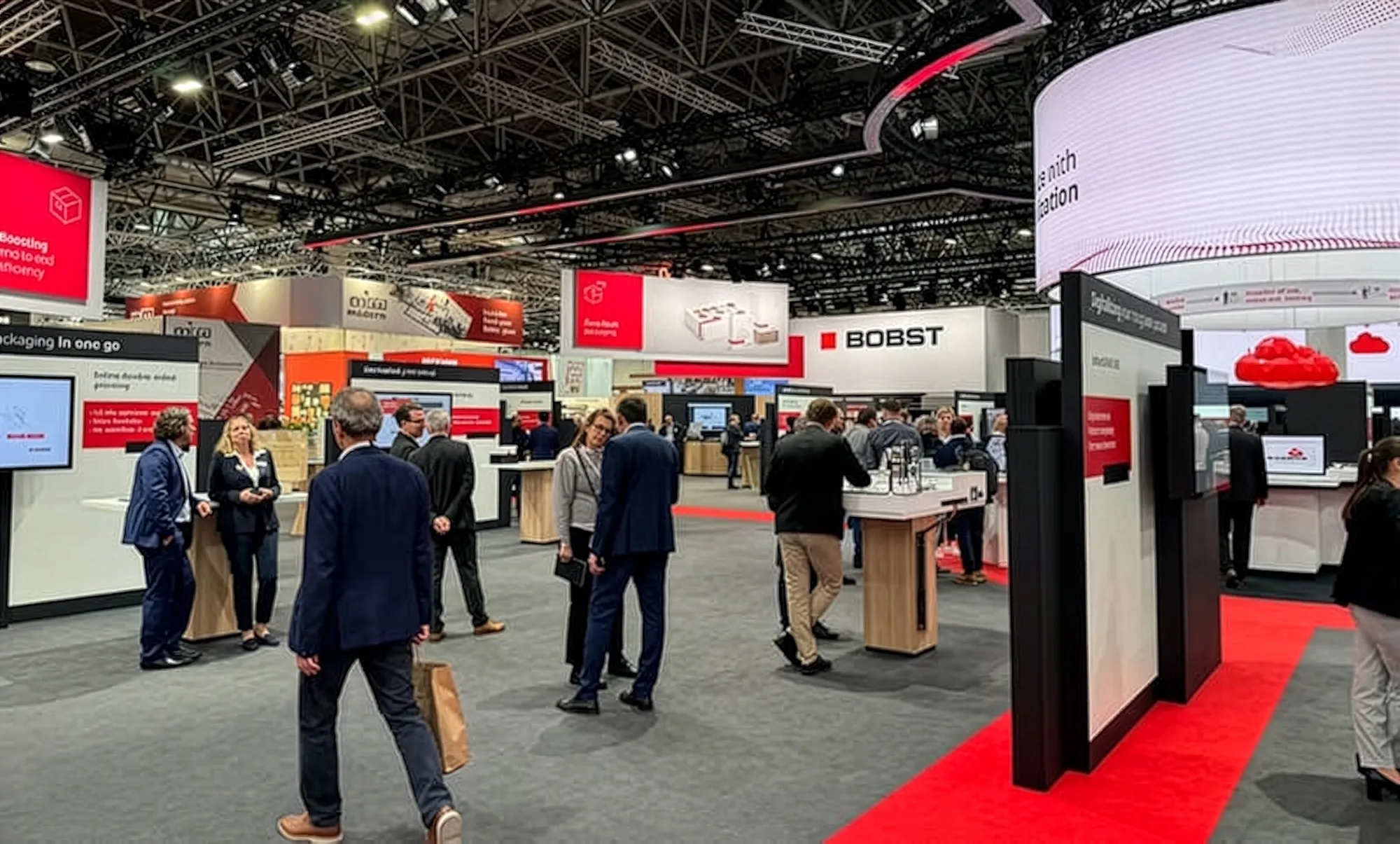 BOBST exhibition stand at Drupa 2024